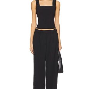 WeWoreWhat Relaxed Trouser in Black, Size 0, NWT